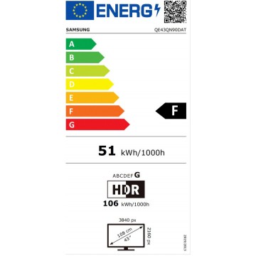 Samsung Smart Τηλεόραση 43" 4K UHD Neo QLED QE43QN90DATXXH HDR (2024)